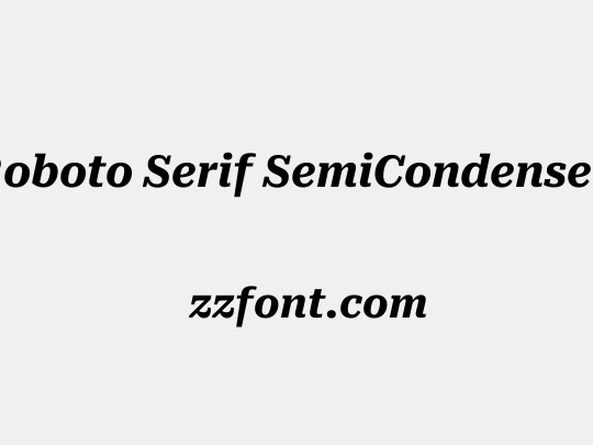 Roboto Serif SemiCondensed