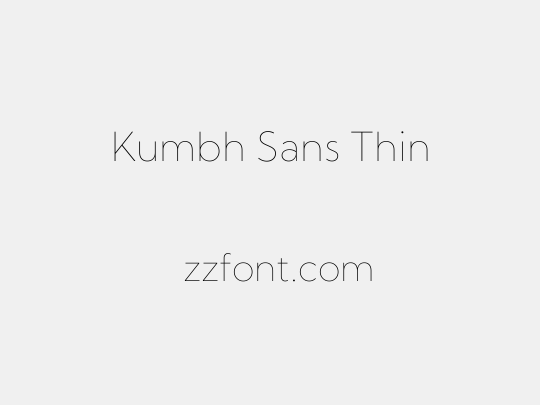 Kumbh Sans Thin