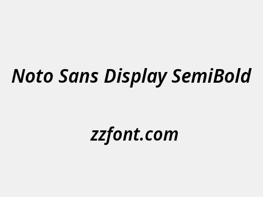 Noto Sans Display SemiBold