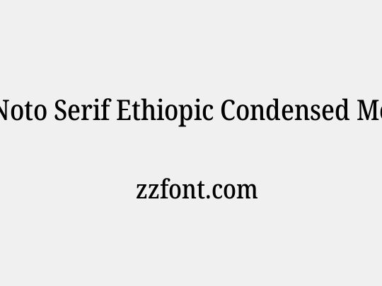 Noto Serif Ethiopic Condensed Medium