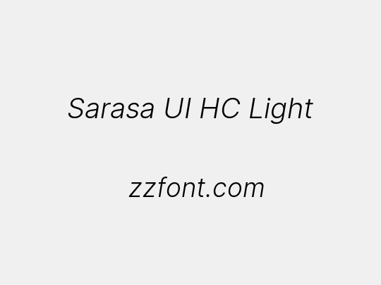 Sarasa UI HC Light