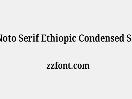 Noto Serif Ethiopic Condensed SemiBold