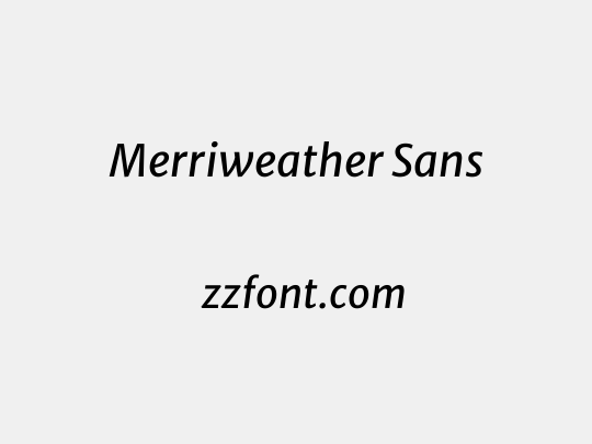 Merriweather Sans