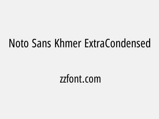 Noto Sans Khmer ExtraCondensed