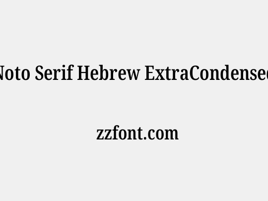 Noto Serif Hebrew ExtraCondensed SemiBold