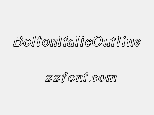 BoltonItalicOutline