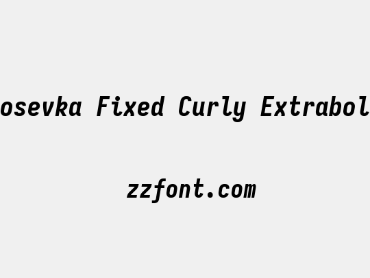 Iosevka Fixed Curly Extrabold