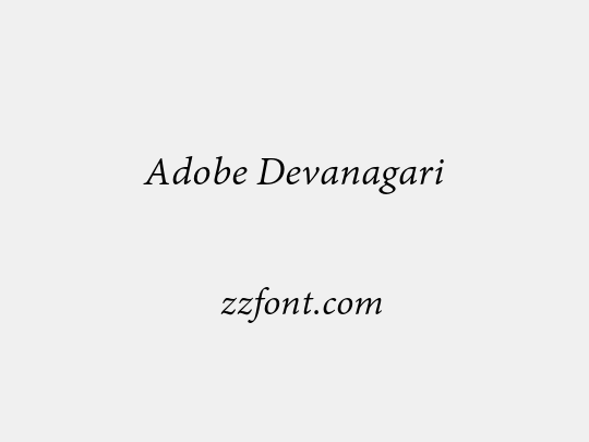 Adobe Devanagari