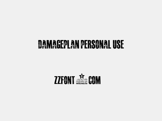 DAMAGEPLAN PERSONAL USE