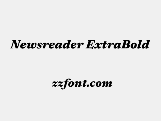 Newsreader ExtraBold