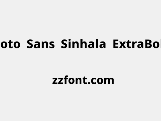 Noto Sans Sinhala ExtraBold