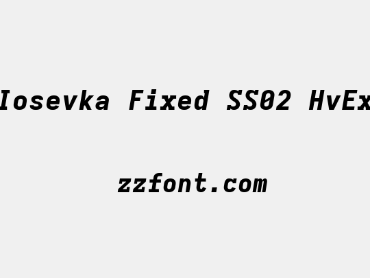 Iosevka Fixed SS02 HvEx