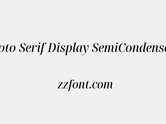 Noto Serif Display SemiCondensed Medium