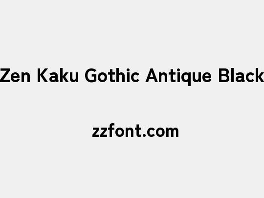 Zen Kaku Gothic Antique Black