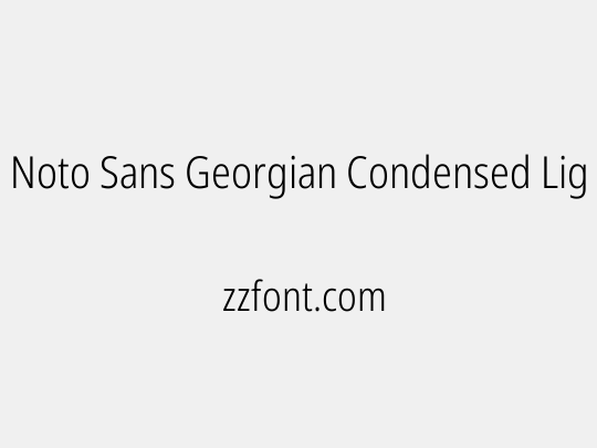 Noto Sans Georgian Condensed Light