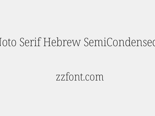 Noto Serif Hebrew SemiCondensed ExtraLight