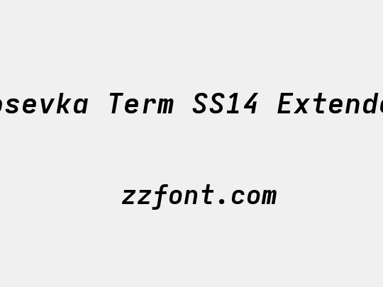 Iosevka Term SS14 Extended