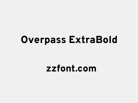 Overpass ExtraBold