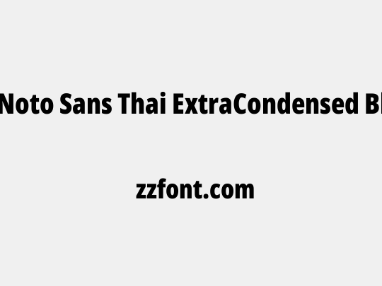 Noto Sans Thai ExtraCondensed Black