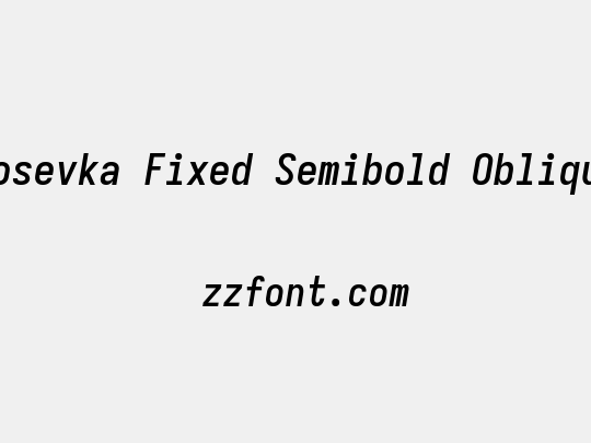 Iosevka Fixed Semibold Oblique