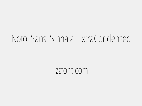 Noto Sans Sinhala ExtraCondensed Thin