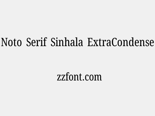 Noto Serif Sinhala ExtraCondensed