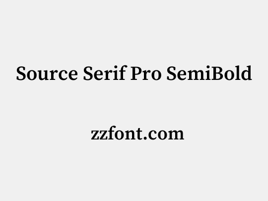 Source Serif Pro SemiBold