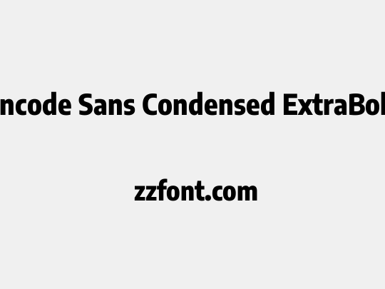 Encode Sans Condensed ExtraBold