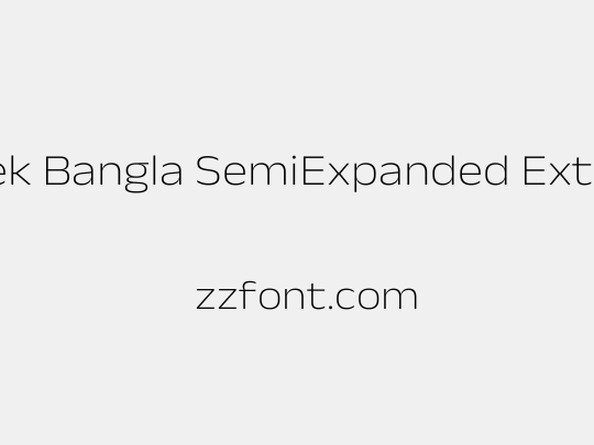 Anek Bangla SemiExpanded ExtraLight