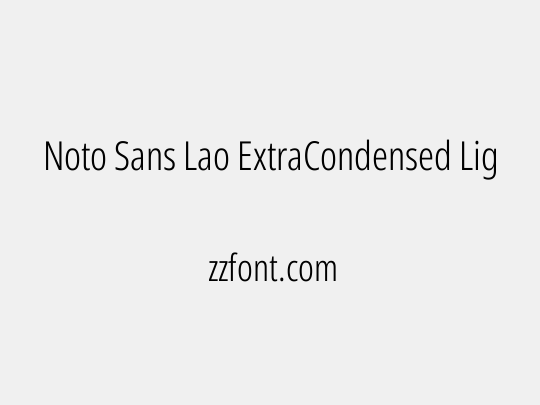 Noto Sans Lao ExtraCondensed Light