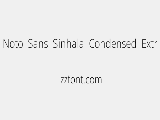 Noto Sans Sinhala Condensed ExtraLight