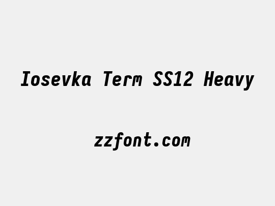 Iosevka Term SS12 Heavy