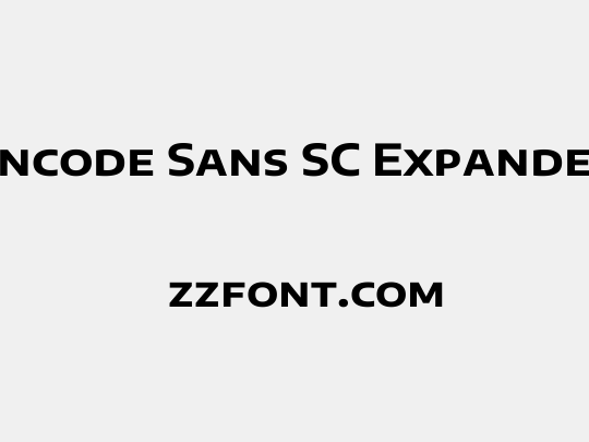 Encode Sans SC Expanded