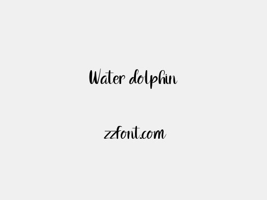 Water dolphin