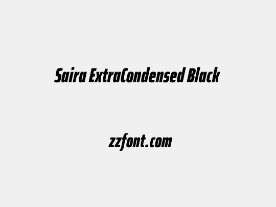 Saira ExtraCondensed Black