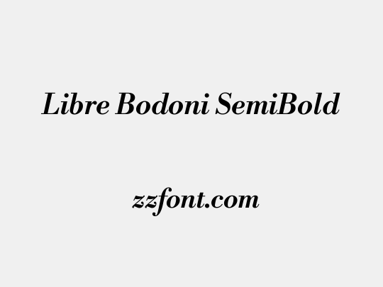 Libre Bodoni SemiBold