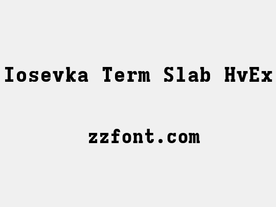 Iosevka Term Slab HvEx