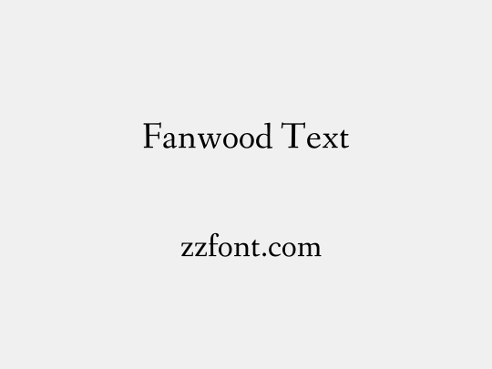 Fanwood Text