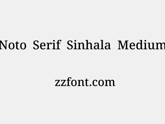 Noto Serif Sinhala Medium