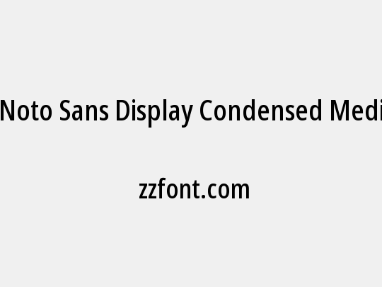 Noto Sans Display Condensed Medium