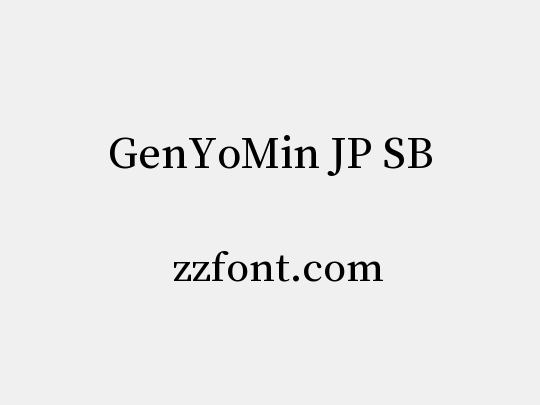 GenYoMin JP SB