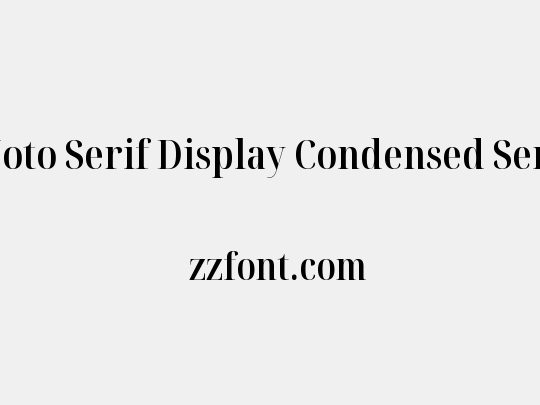 Noto Serif Display Condensed SemiBold