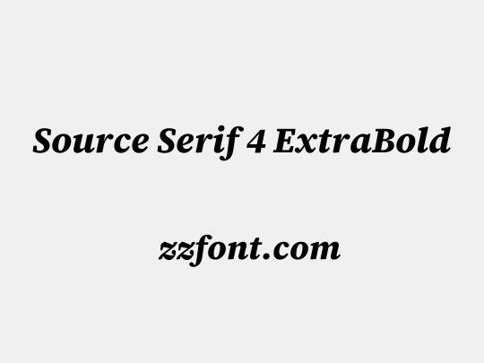 Source Serif 4 ExtraBold