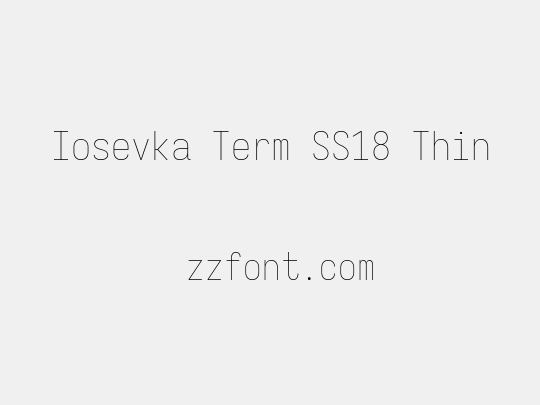 Iosevka Term SS18 Thin