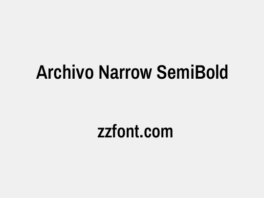 Archivo Narrow SemiBold