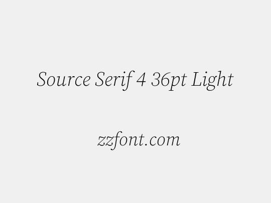 Source Serif 4 36pt Light