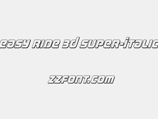 Easy Ride 3D Super-Italic