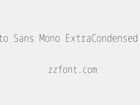 Noto Sans Mono ExtraCondensed Thin