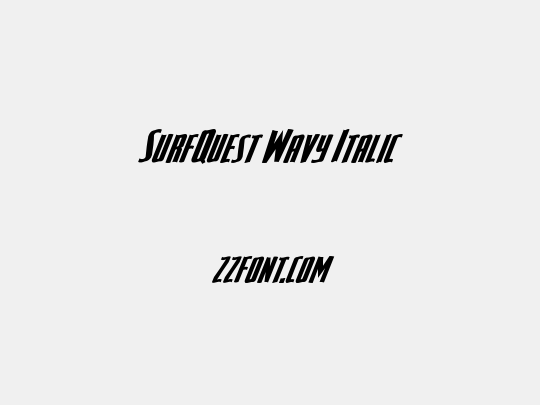 SurfQuest Wavy Italic