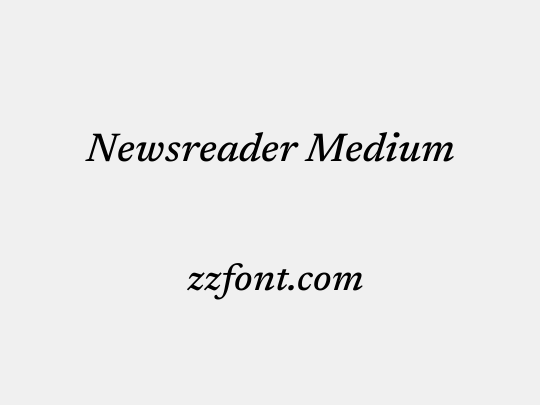 Newsreader Medium